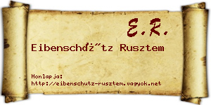 Eibenschütz Rusztem névjegykártya